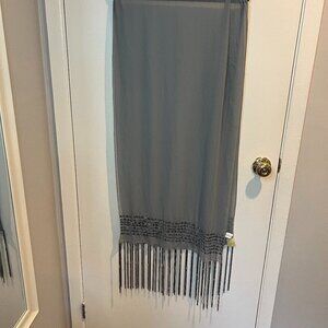 NWT Bijoux Terner Gray Sheer Shawl with sequins